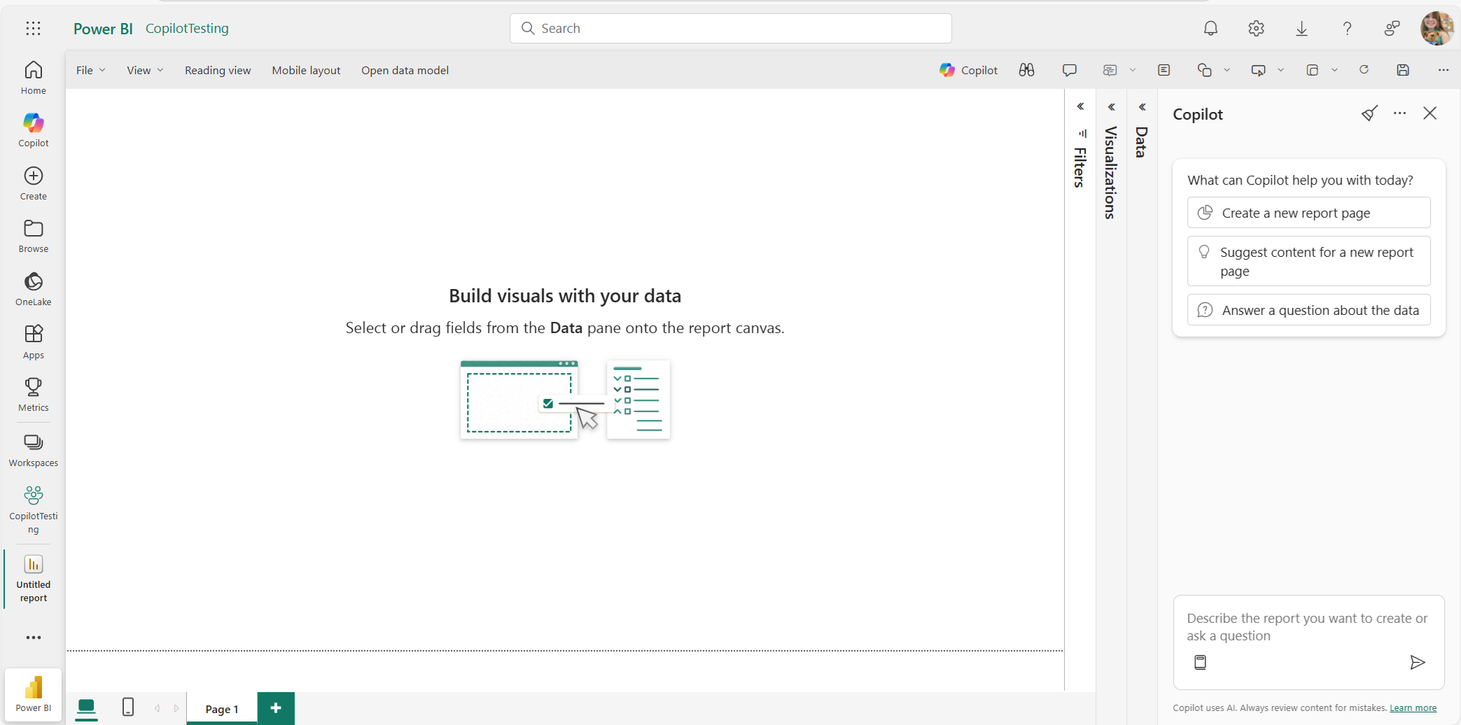 copilot-data-power BI